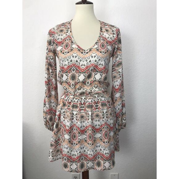 Revolve Show Me Your Mumu V Neck Multicolor Print Mini Dress - Picture 1 of 10